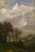 Albert Bierstadt View of Wetterhorn from the Valley of Grindelwald oil on canvas